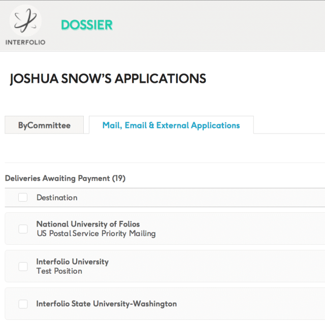 New “Deliveries” view in Dossier