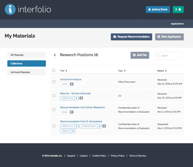 Introducing collections in Interfolio’s Dossier