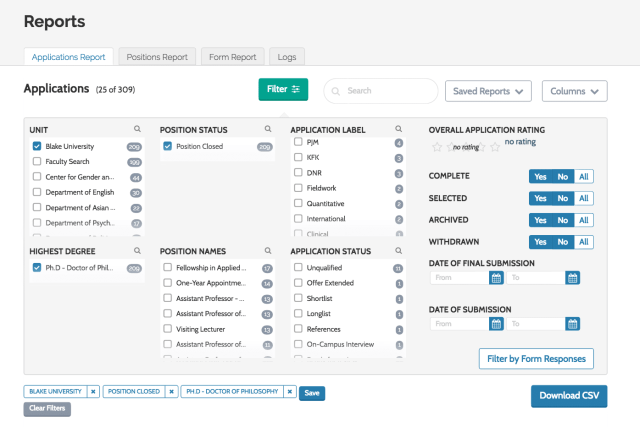 Improvements to reporting in Interfolio’s ByCommittee