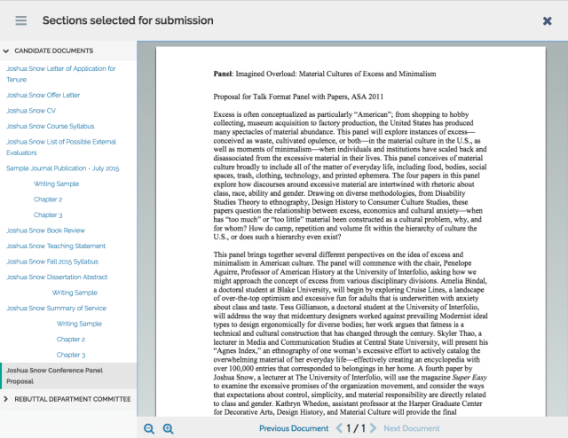 New tools for candidates in ByCommittee Promotion & Tenure!