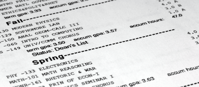 A Change to Official Transcripts