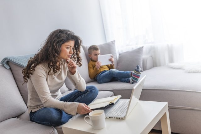 working from home with kids