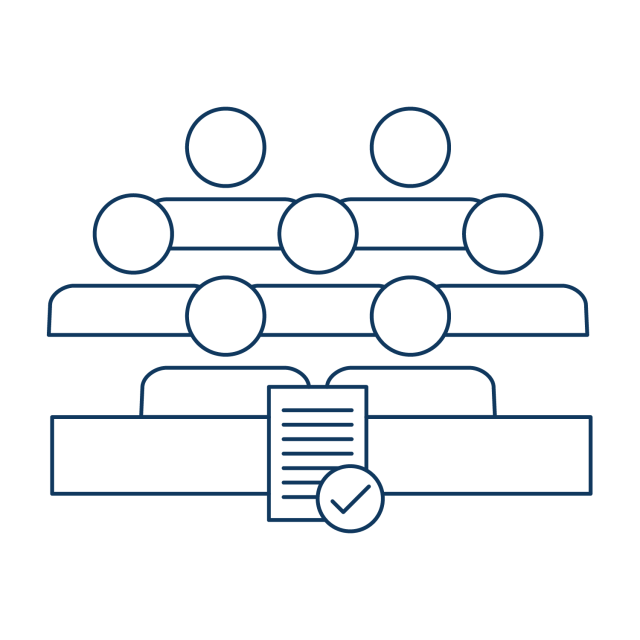 An icon representing the Interfolio Review, Promotion & Tenure process