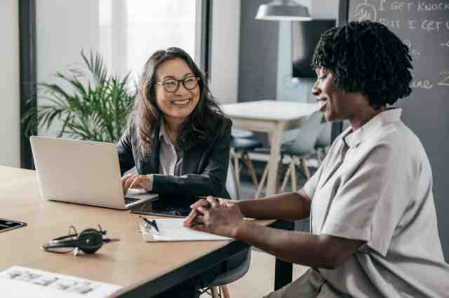 Two people in the office