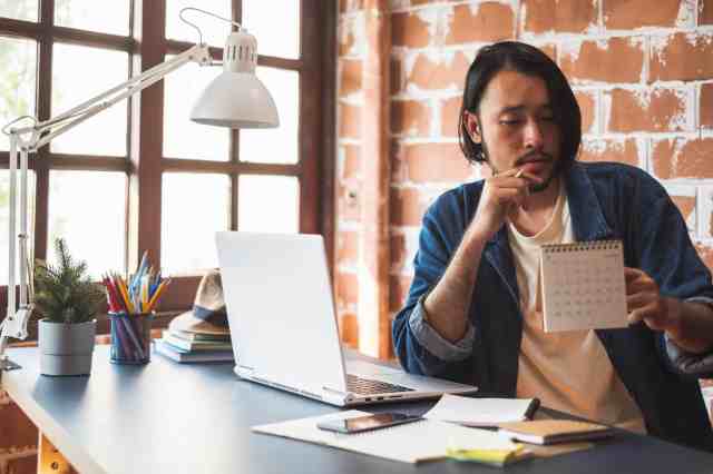 Man working at desk